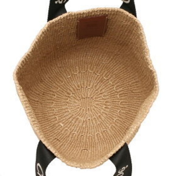 Chloe Tote Bag Woody Black Beige - Picture 2 of 8